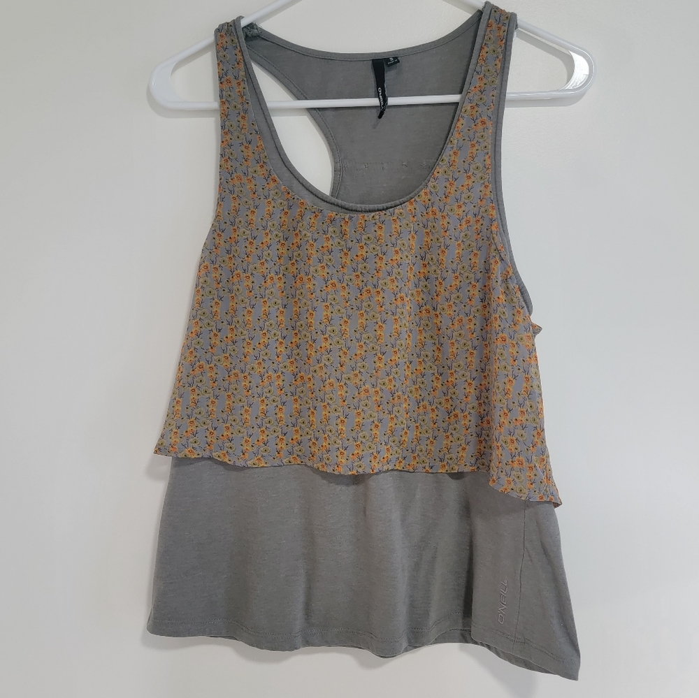 O'Neill Layered Floral Tank Size Small